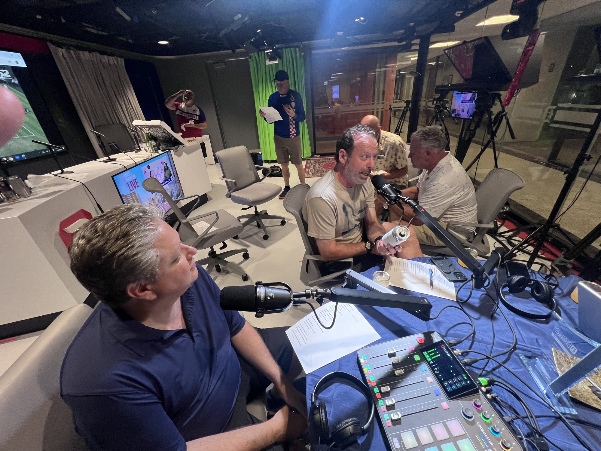 On the mics in the big studio